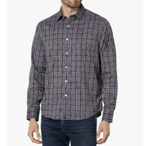 UNTUCKit Mens Plaid Button Down Shirt XL Gray Blue Red Fall Essential - Picture 1 of 7